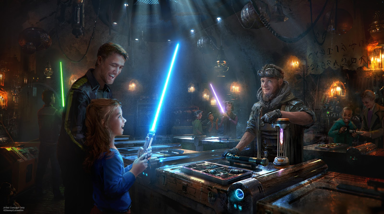galaxy's edge boutiques et restaurants