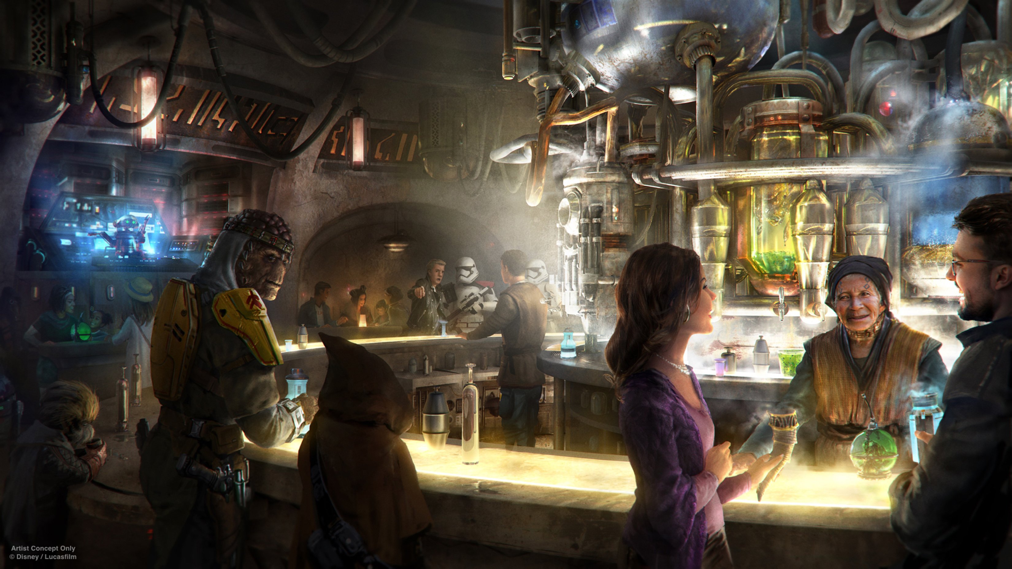 galaxy's edge boutiques et restaurants