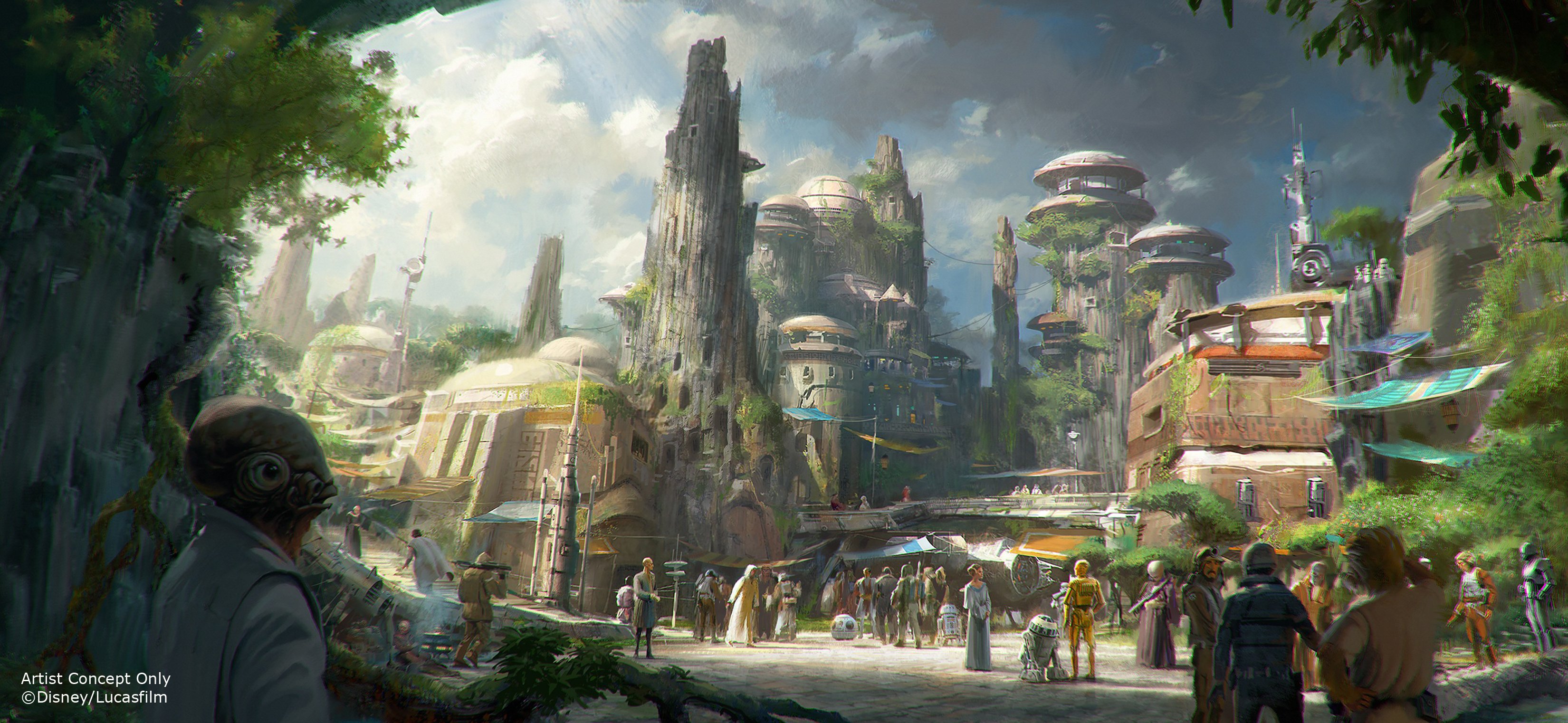 galaxy's edge boutiques et restaurants