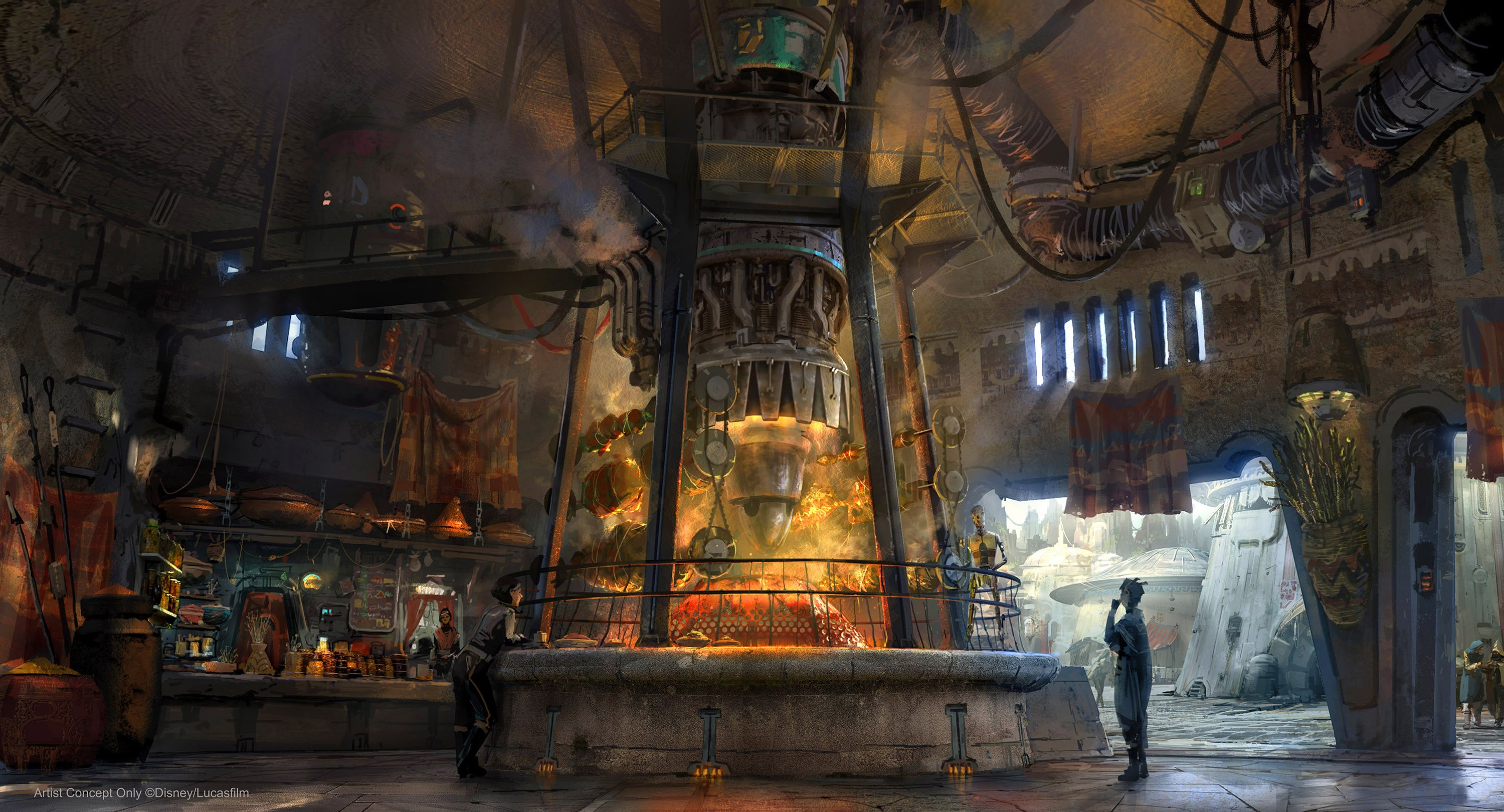 galaxy's edge boutiques et restaurants