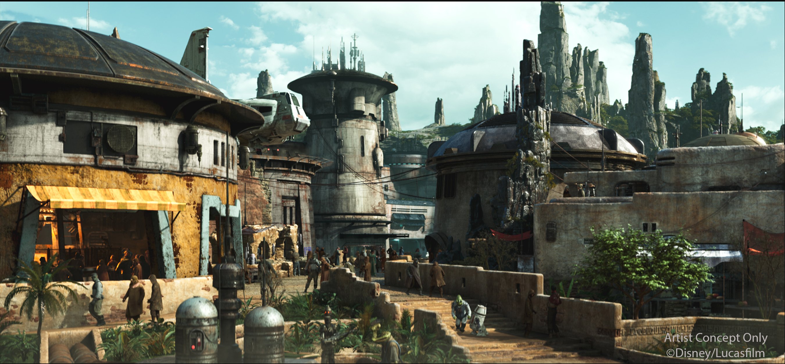 galaxy's edge boutiques et restaurants