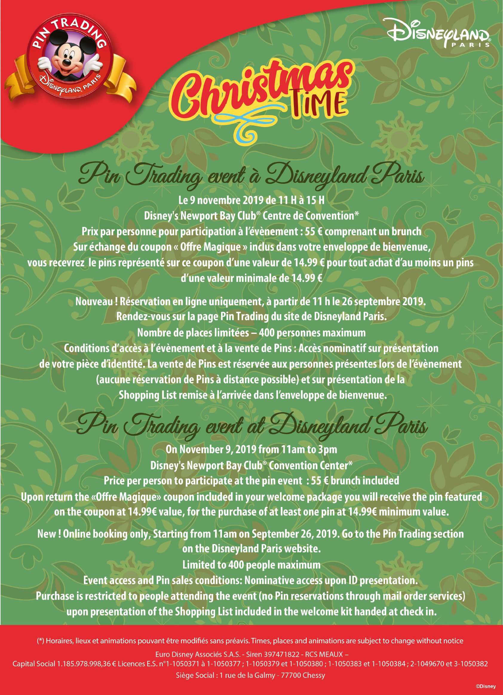 Christmas Time Pin Trading Event