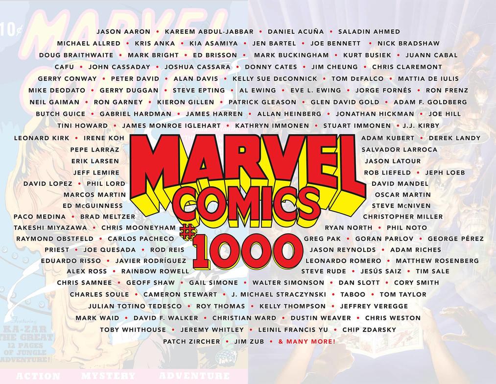 marvel comics 1000 authors