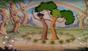 des arbres et des fleurs