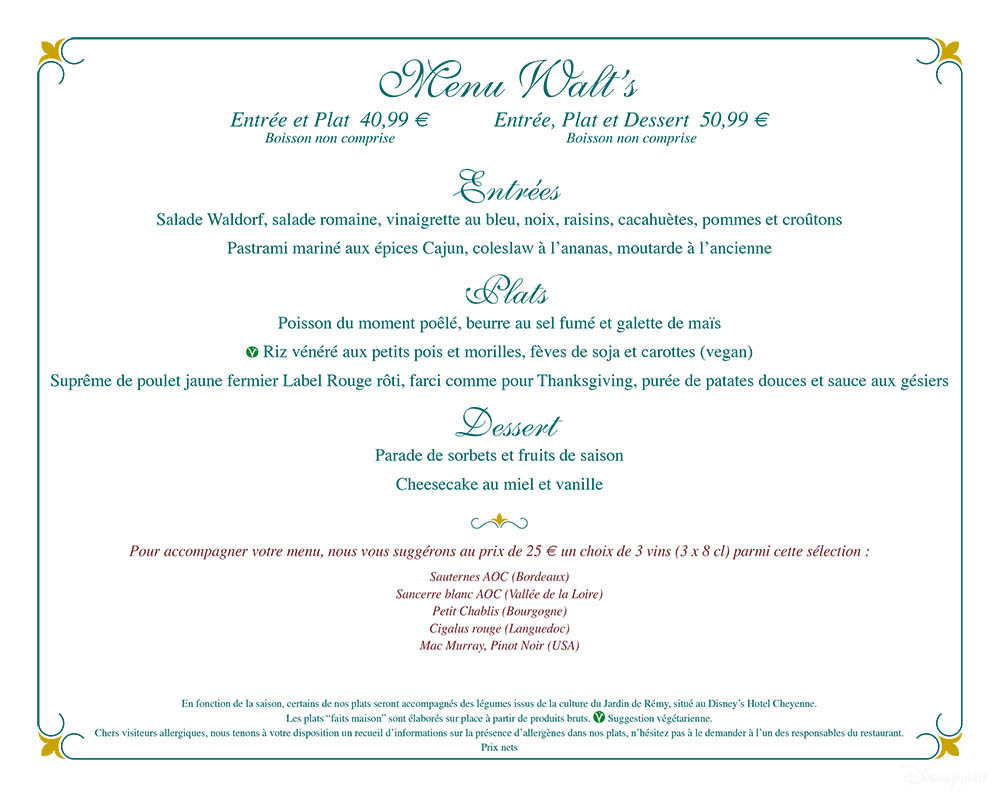 carte restaurants walt's 08-2