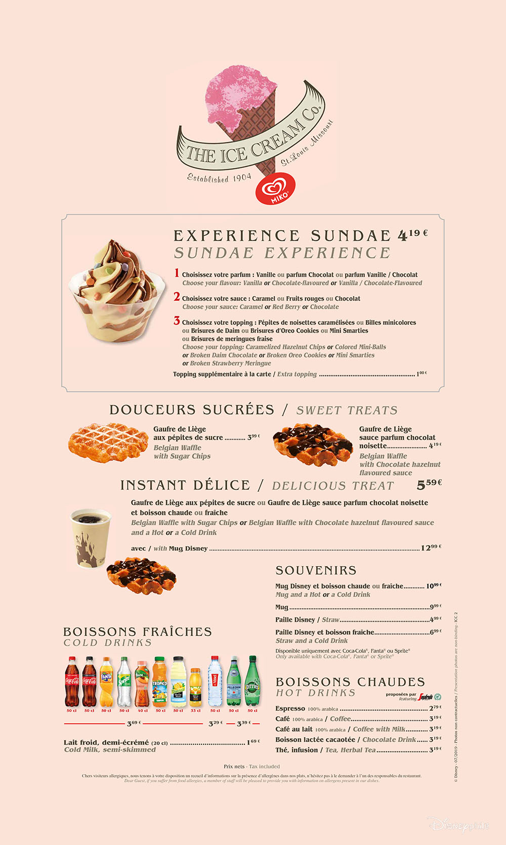ice cream company carte