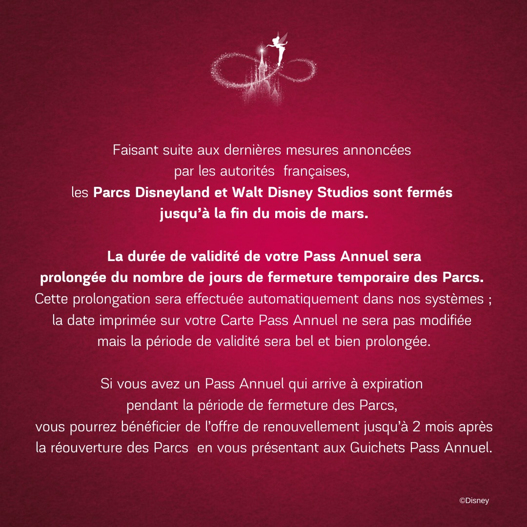 fermeture de disneyland paris