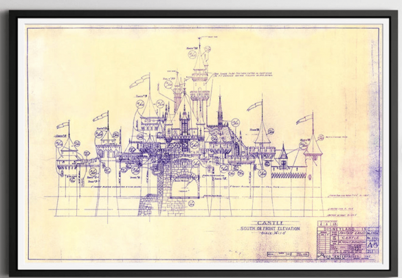 Affiche du plan du Sleeping Beauty Castle (Posters Garage)