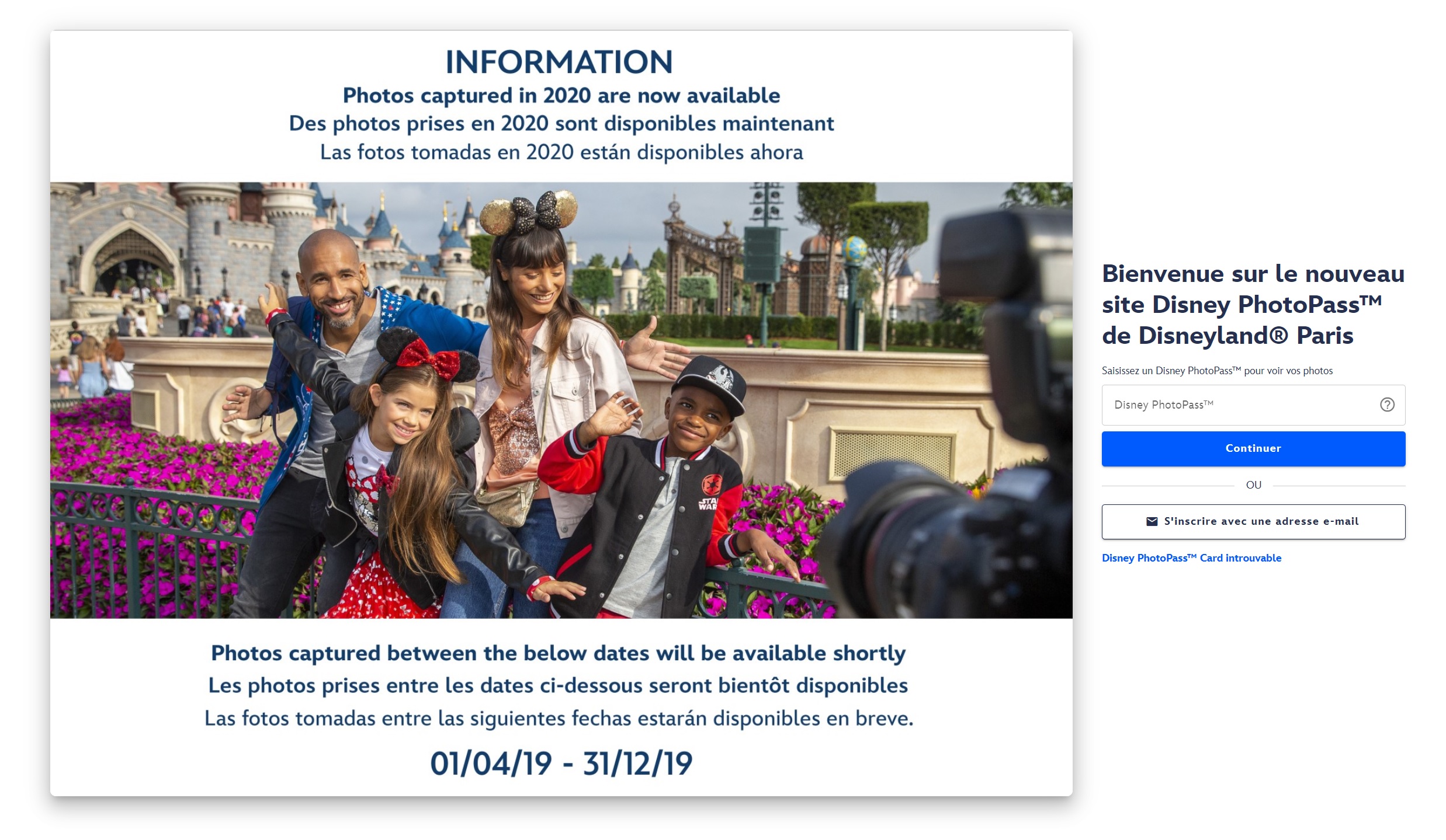disney photopass disneyland paris site web