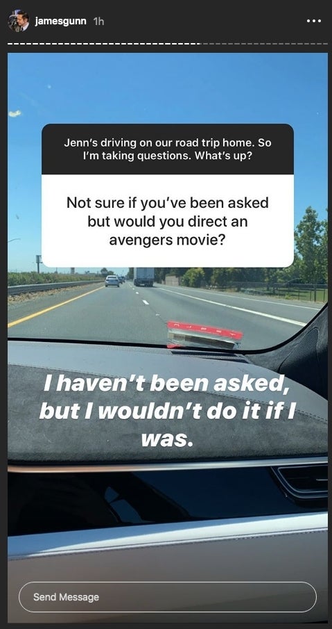 james gunn réponse film avengers