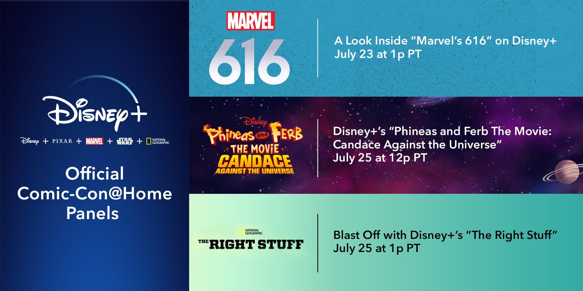 programme disneyplus comic con 2020