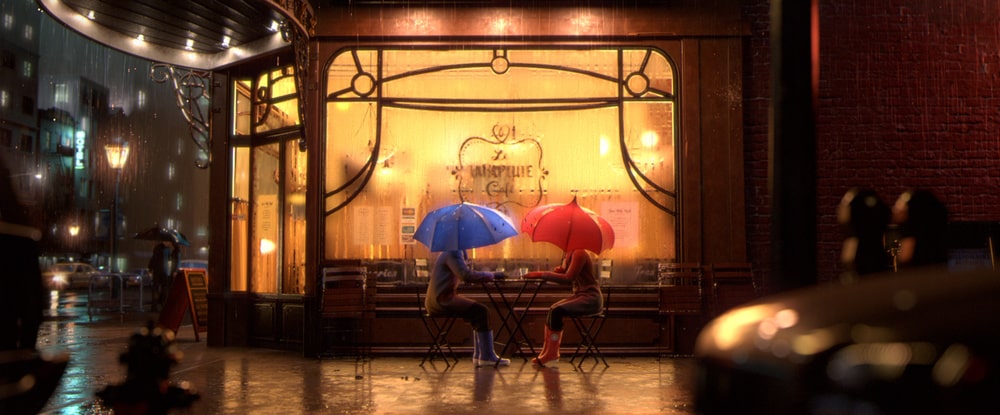 le parapluie bleu