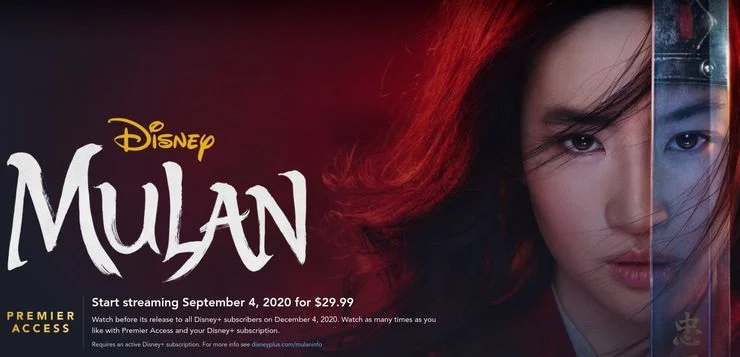mulan 4 décembre 2020 disneyplus