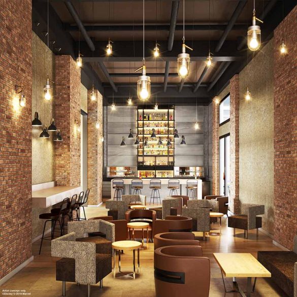 Vue préparatoire du Bleecker Street Lounge