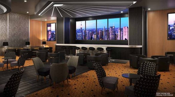 Vue préparatoire du Skyline Bar
