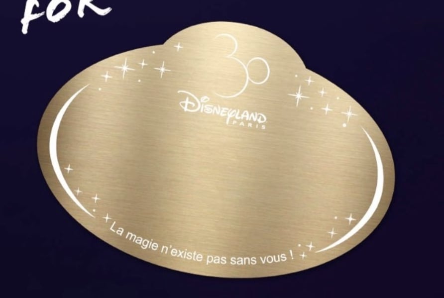 nametag disneyland paris 30 ans