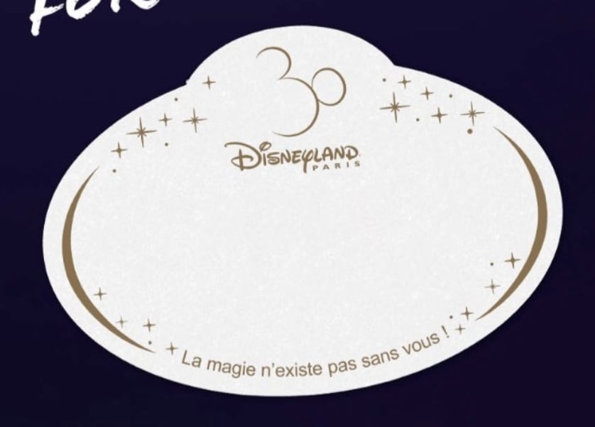 nametag disneyland paris 30 ans