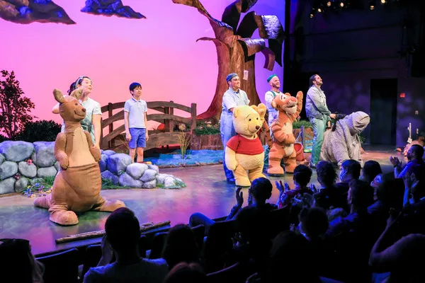 Winnie à Broadway avec les acteurs