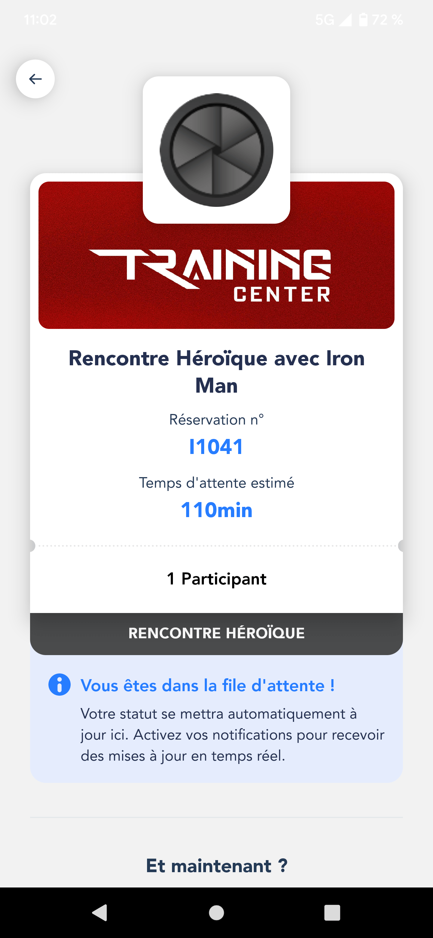 file d'attente virtuelle hero training center