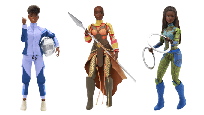 black panther poupées