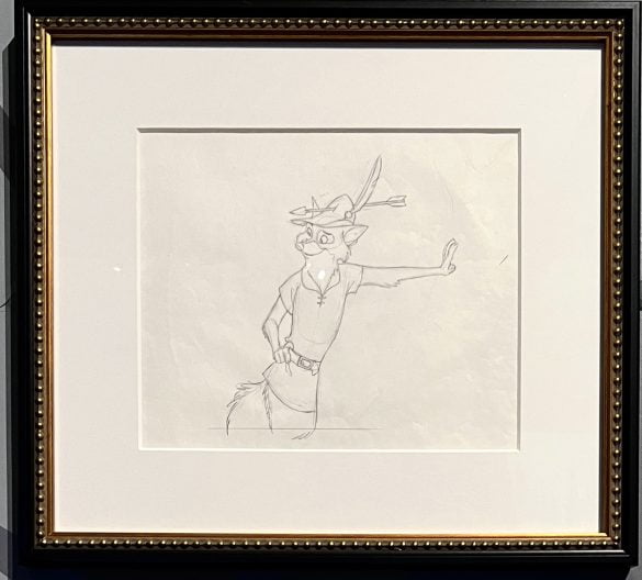 Dessin final pour l'animation de Robin des Bois - Milt Kahl