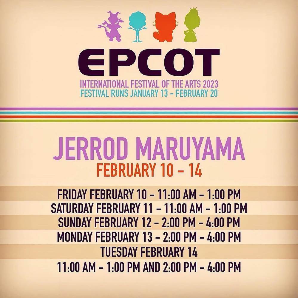 EPCOT International Festival of the Arts jerrod maruyama