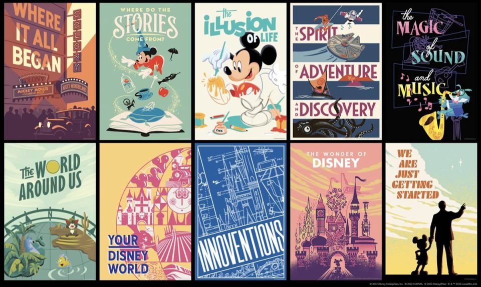 affiches exposition disney 100