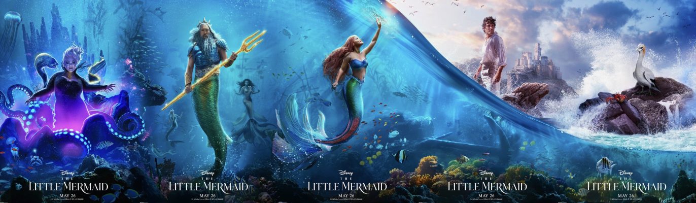 Affiche Grand Format La Petite Sirène - 69 X 102 Cm, Dessin Animé Disney, Neuf
