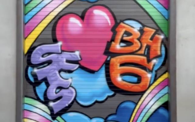 peinture murale san fransokyo square