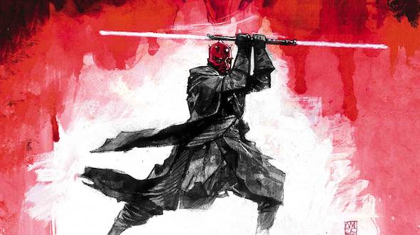 darth maul black white