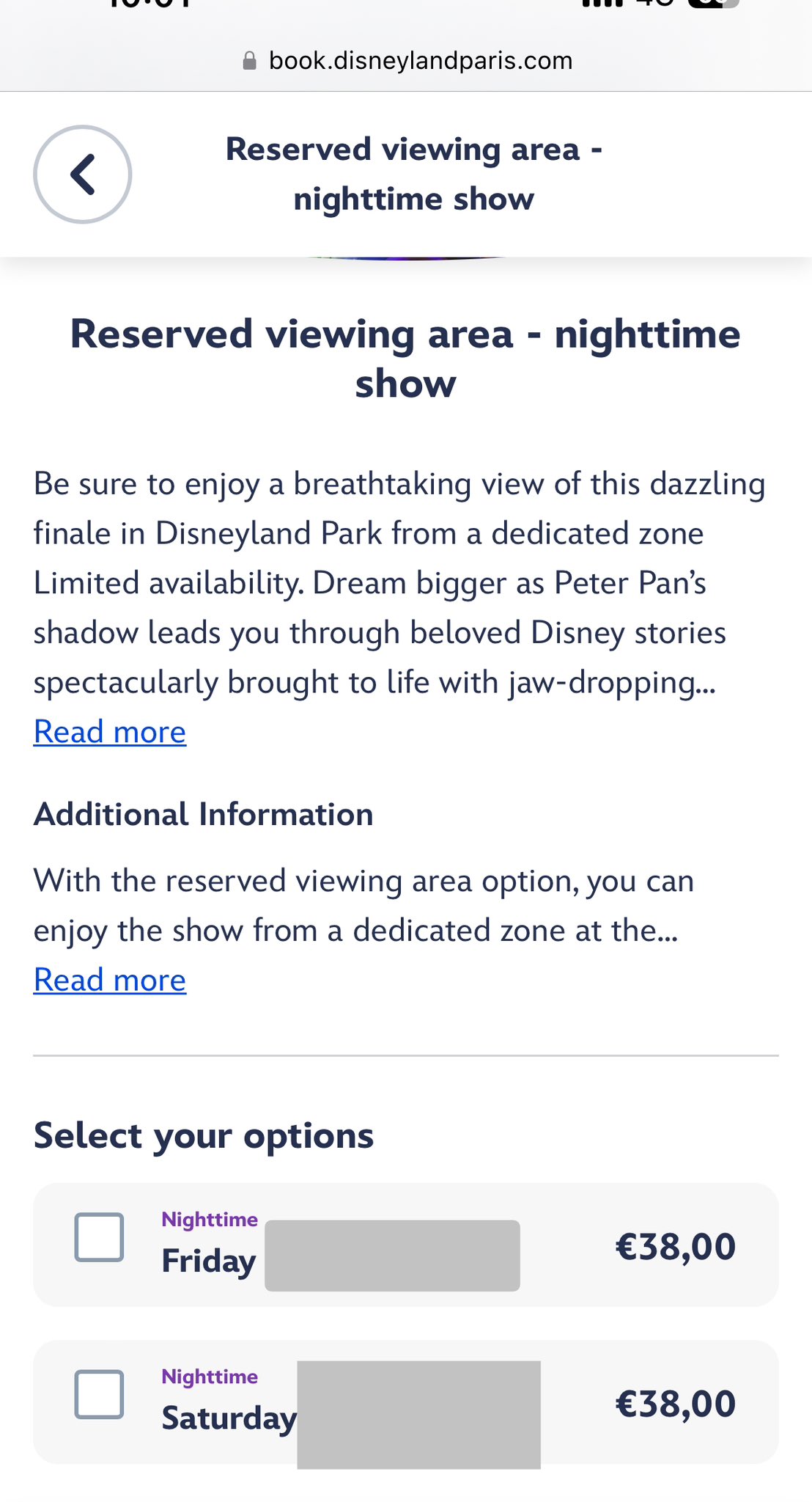 zones vip disneyland paris