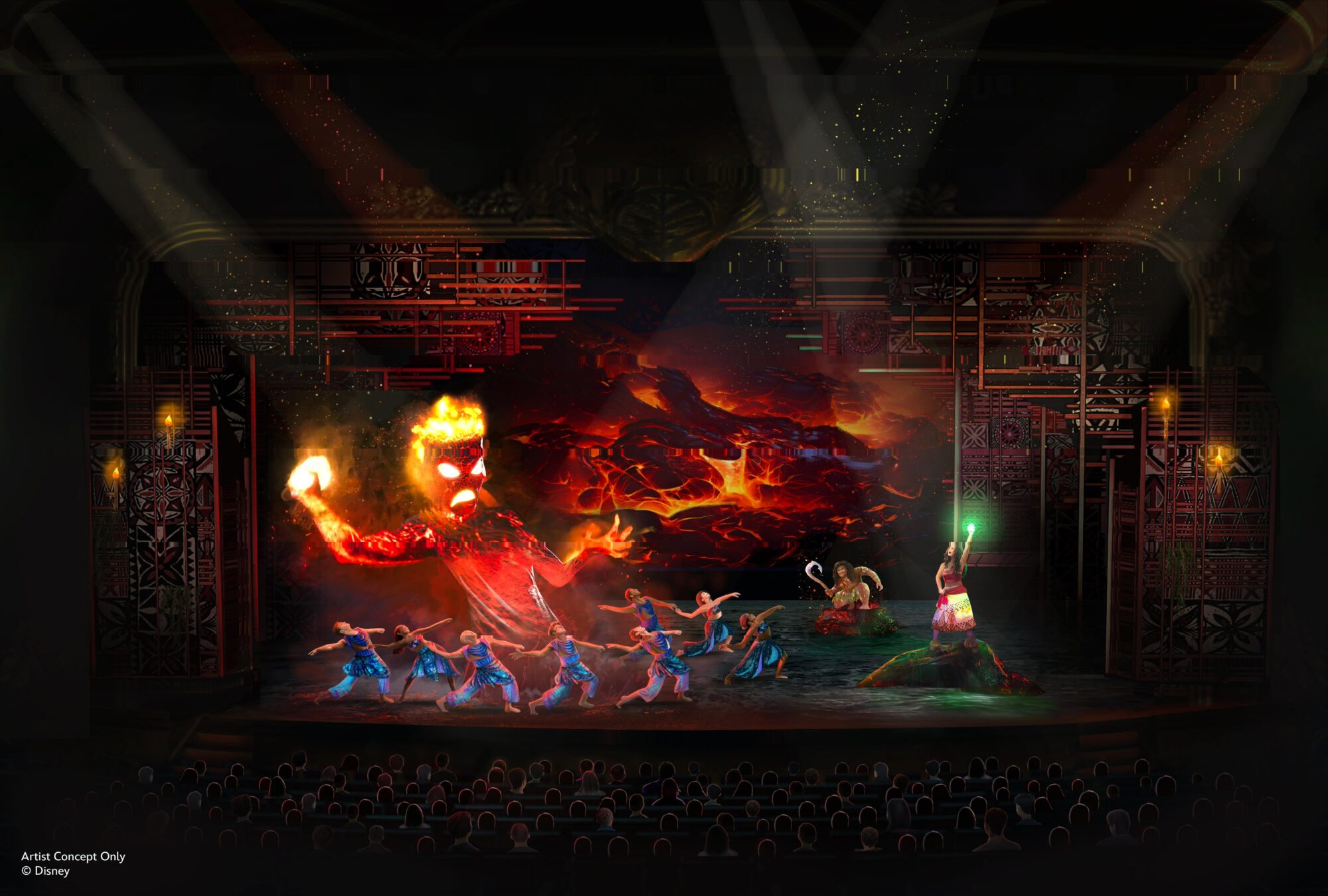 concept art moana disney treasure