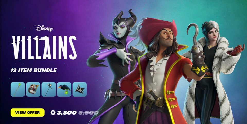 méchants disney fortnite
