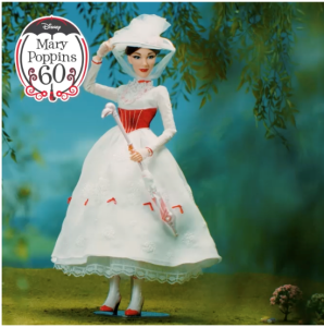 Poupée Mécanique Ancienne Mary Poppins - 30 Cm - Années 1960