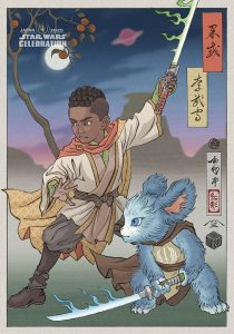 star wars celebration badge kai brightstar and nubs