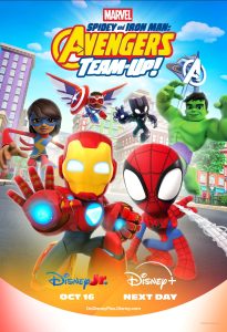spidey and iron man avengers team up poster