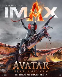 avatar fire and ash imax poster