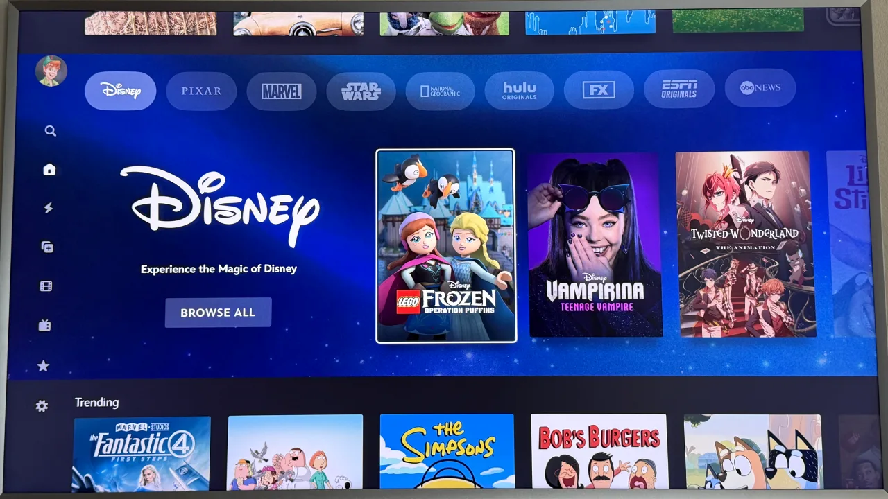 interface disney+ hulu espn