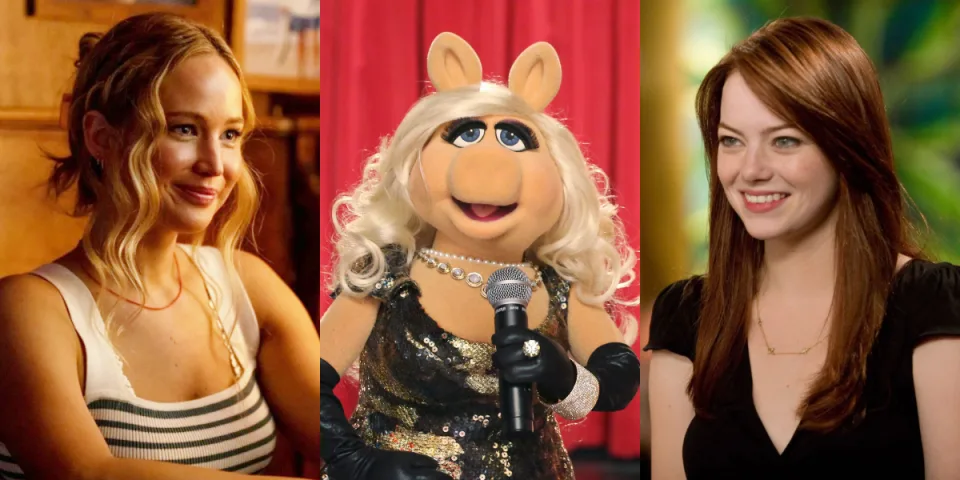 jennifer lawrence emma stone miss piggy