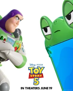 toy story 5 buzz l'éclair vs. lilypad poster