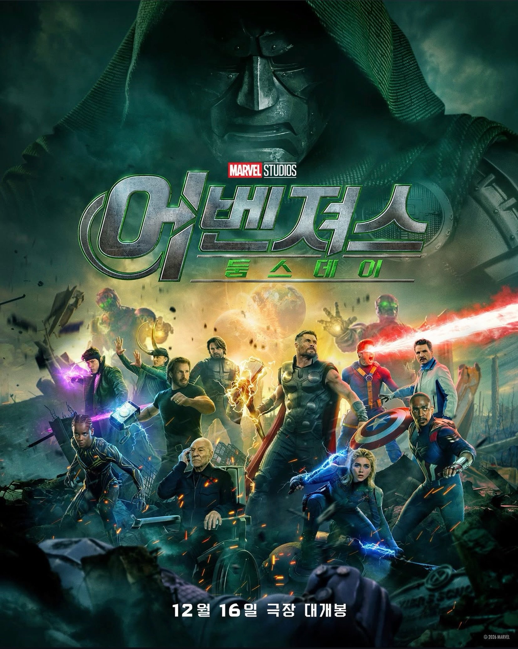 affiche principale avengers doomsday chine corée marvel studios